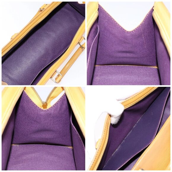 LOUIS VUITTON Epi Sac Triangle Hand Bag Yellow M52099 LV Auth BA5251 - Picture 15 of 16